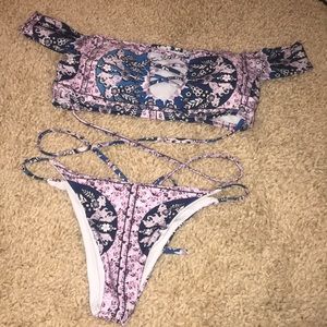 Blue and purple cupshe bikini